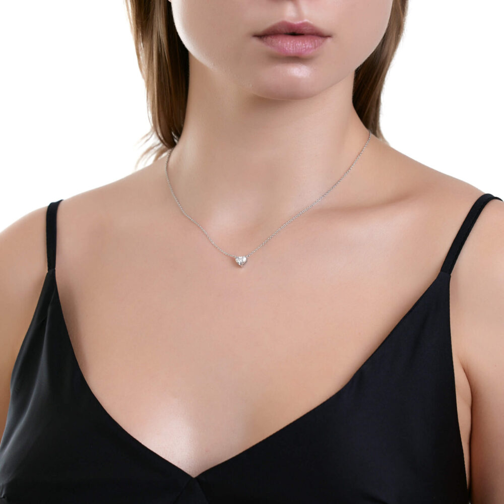 Lab grown diamonds in Cyprus - Heart Necklace 1 Carat best quality and price
