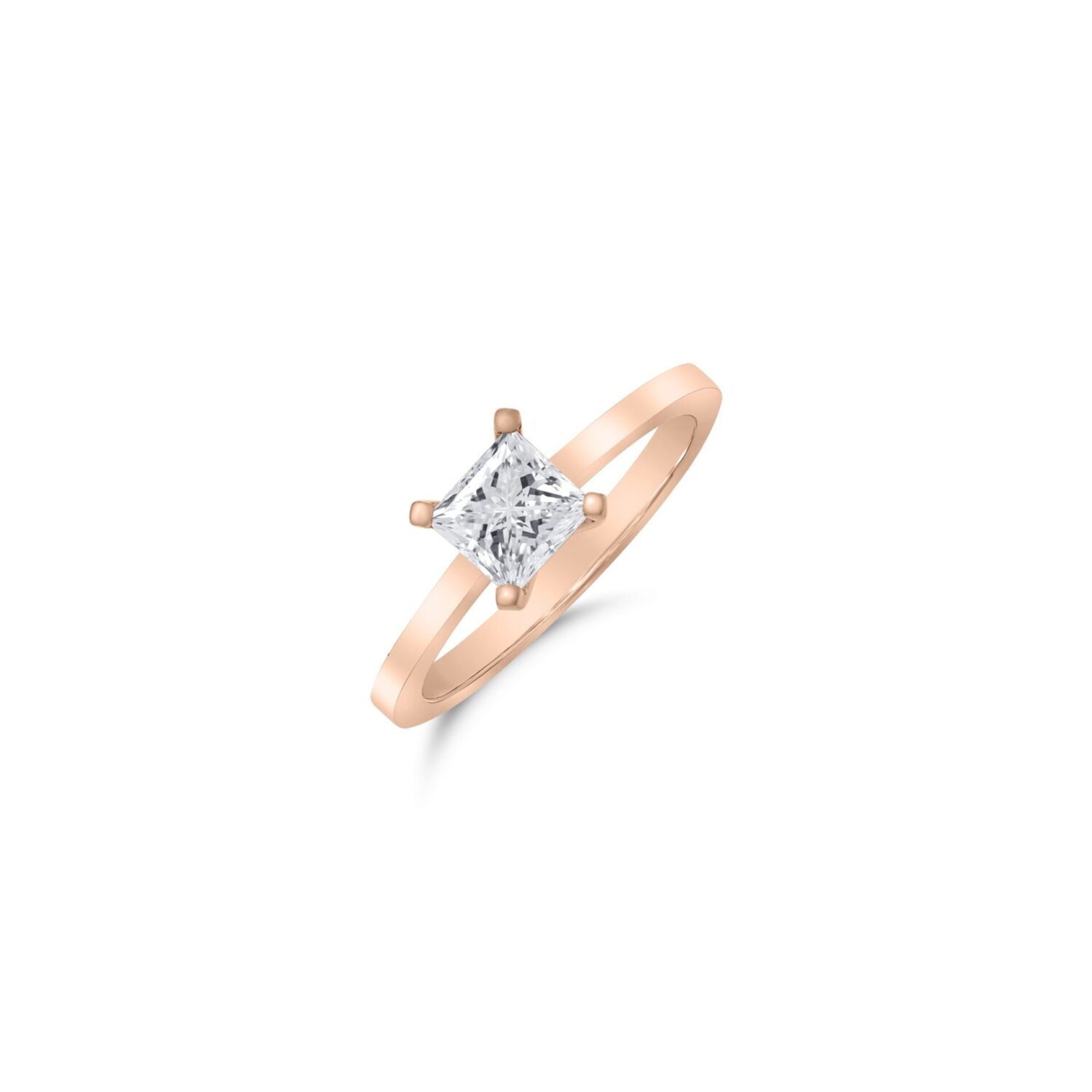Lab grown diamonds in Cyprus - Princes  Diamond Ring  1 Carat - Rose Gold best quality and price