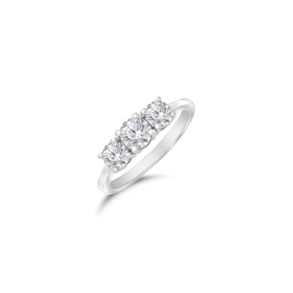 Lab grown diamonds in Cyprus - Diamond Ring 3 Stones 1 Carat best quality and price