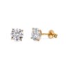 Lab grown diamonds in Cyprus - Classic Earrings 1.2 Carat - Yellow Gold best quality and price