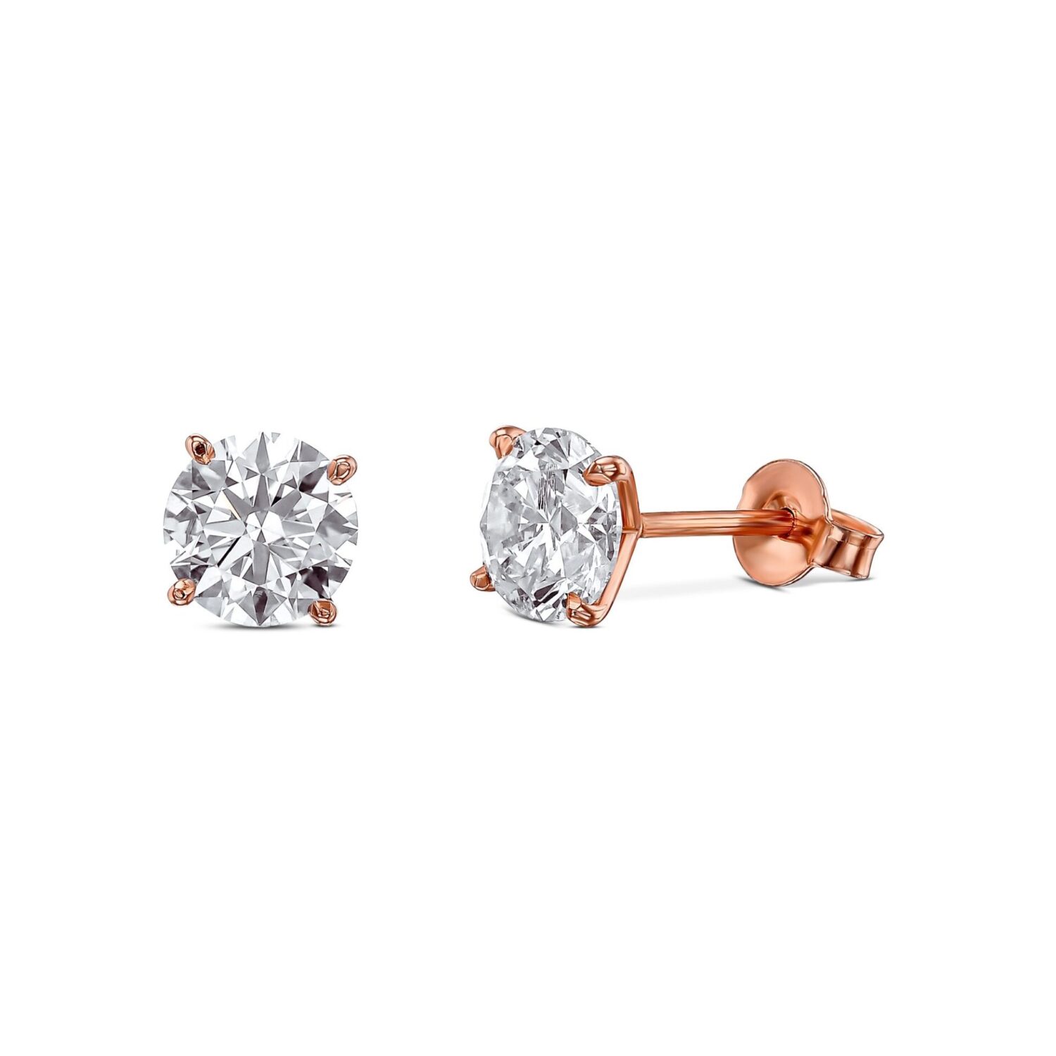 Lab grown diamonds in Cyprus - Classic Earrings 1.2 Carat best quality and price