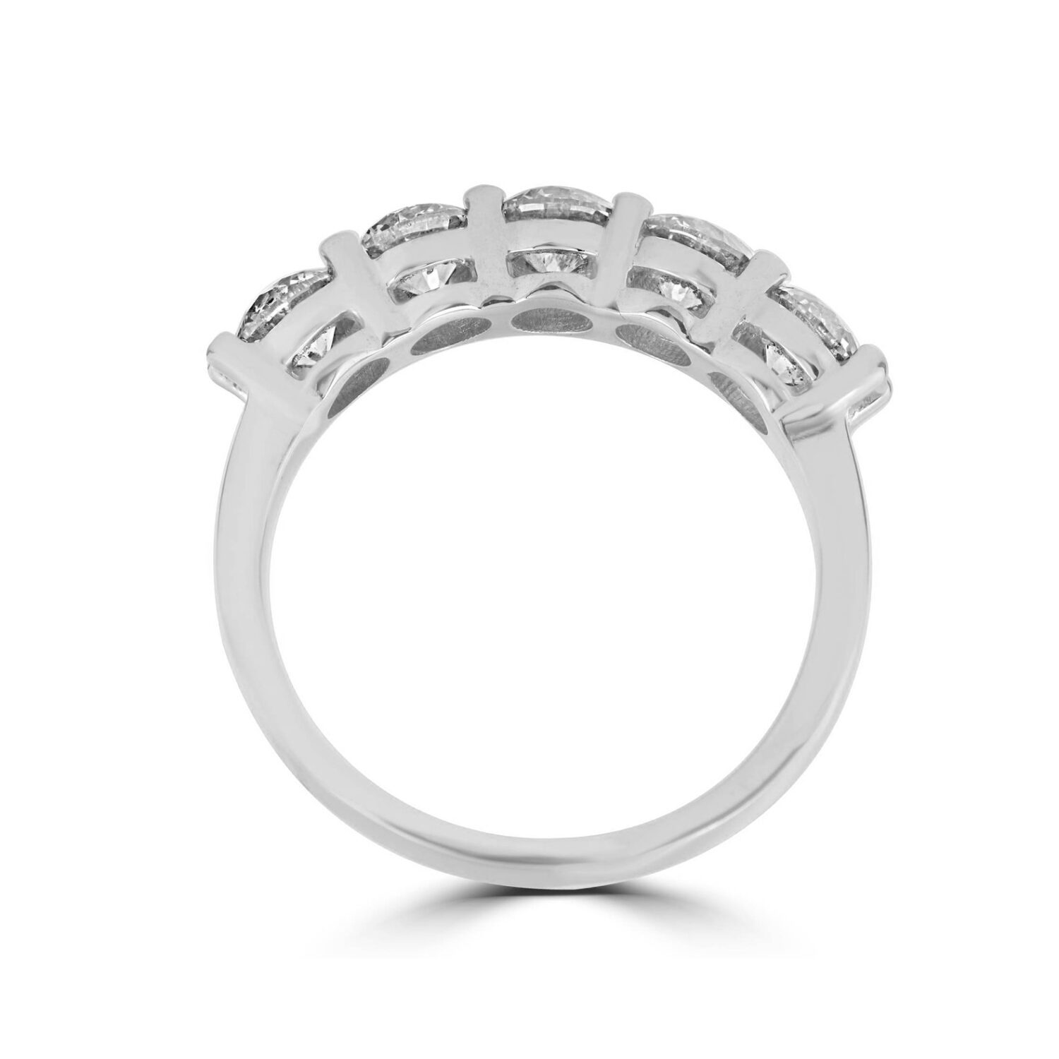 Lab grown diamonds in Cyprus - The 5 Stones 2.5 Carat Half Eternity Band Diamond Ring best quality and price