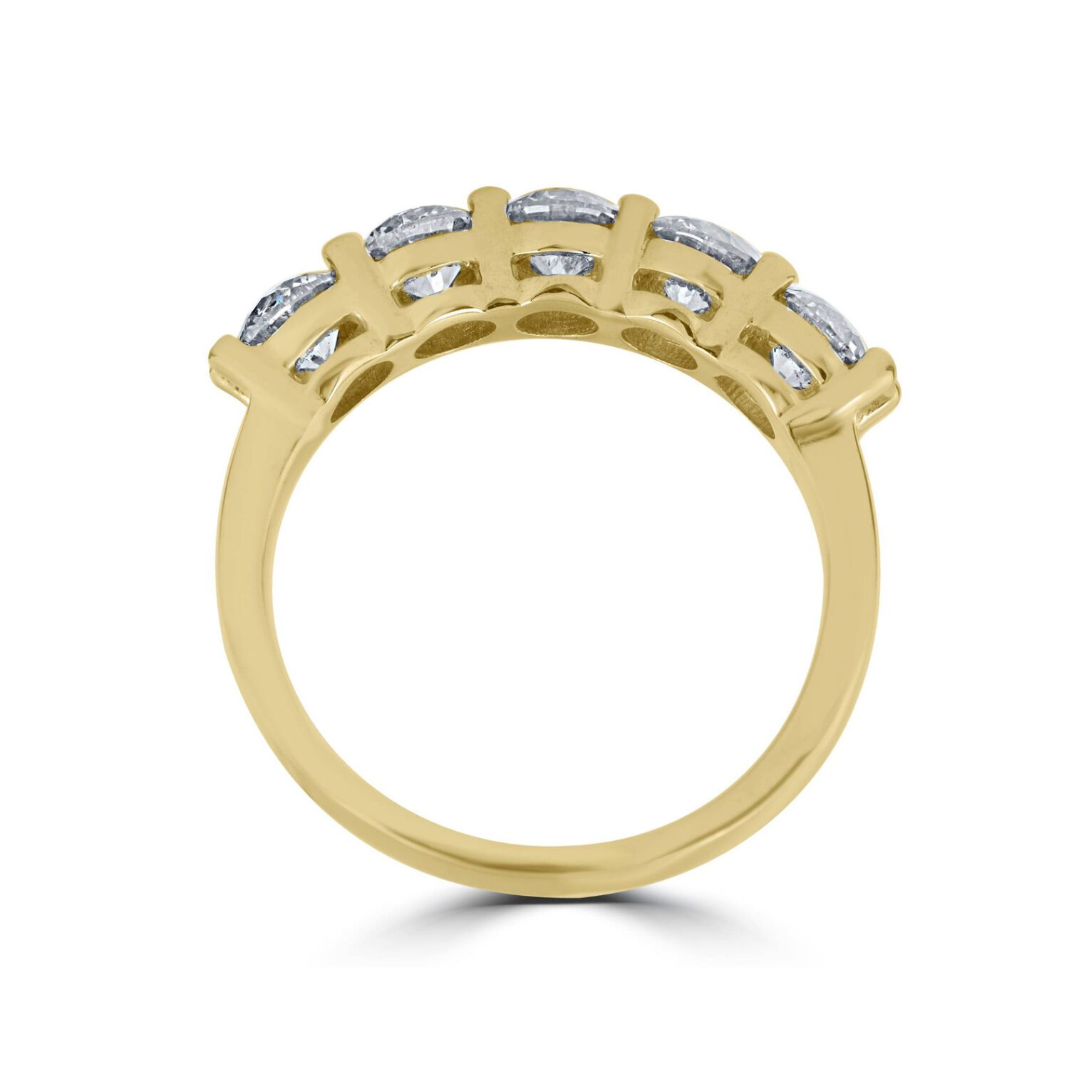 Lab grown diamonds in Cyprus - The 5 Stones 2.5 Carat Half Eternity Band Diamond Ring best quality and price