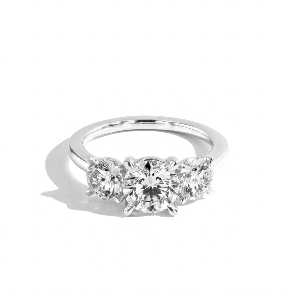 Lab grown diamonds in Cyprus - The 3 Stones 1.2 Carat Round Brilliant Diamond Ring best quality and price
