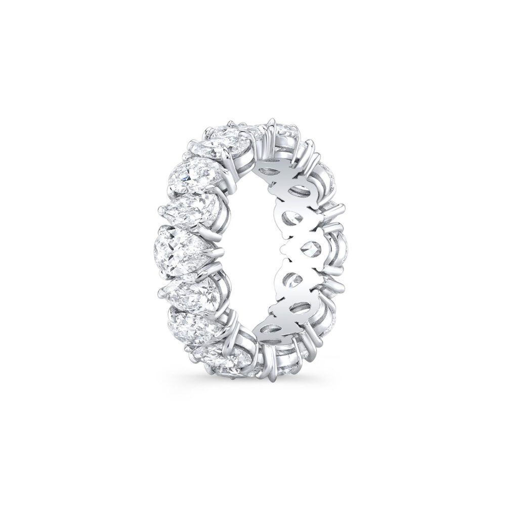 Lab grown diamonds in Cyprus - The 5ct. Pear Cut VS-VVS Diamond Eternity Ring best quality and price