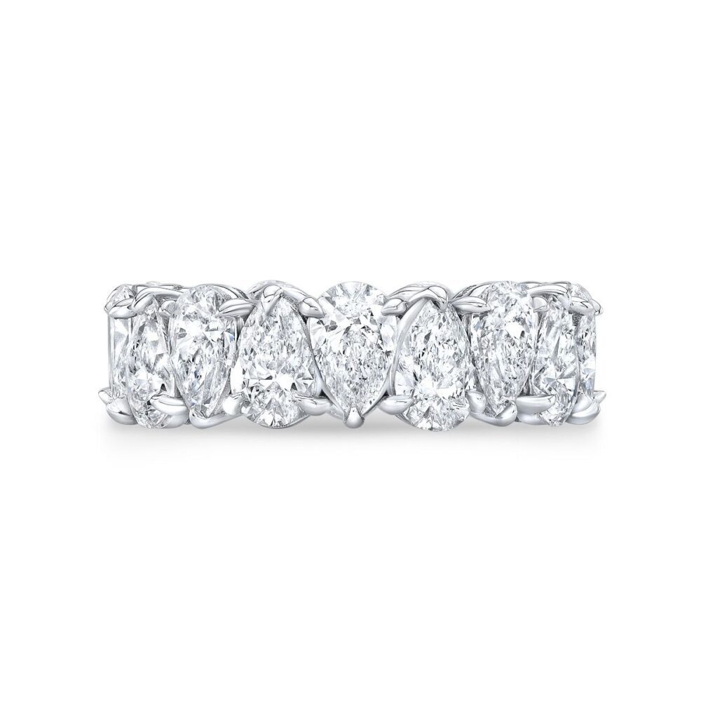 Lab grown diamonds in Cyprus - 5ct. Pear Cut VS-VVS Diamond Eternity Ring best quality and price