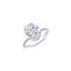 Lab grown diamonds in Cyprus - The More Oval Cut 1.6ct To 6.6ct Hidden Halo Half Pave Band Diamond Engagement Ring best quality and price