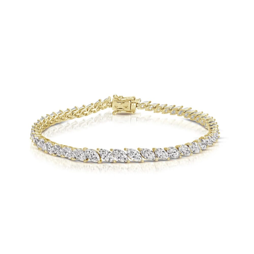 Lab grown diamonds in Cyprus - 8ct Marquis Cut Diamond Tennis Bracelet