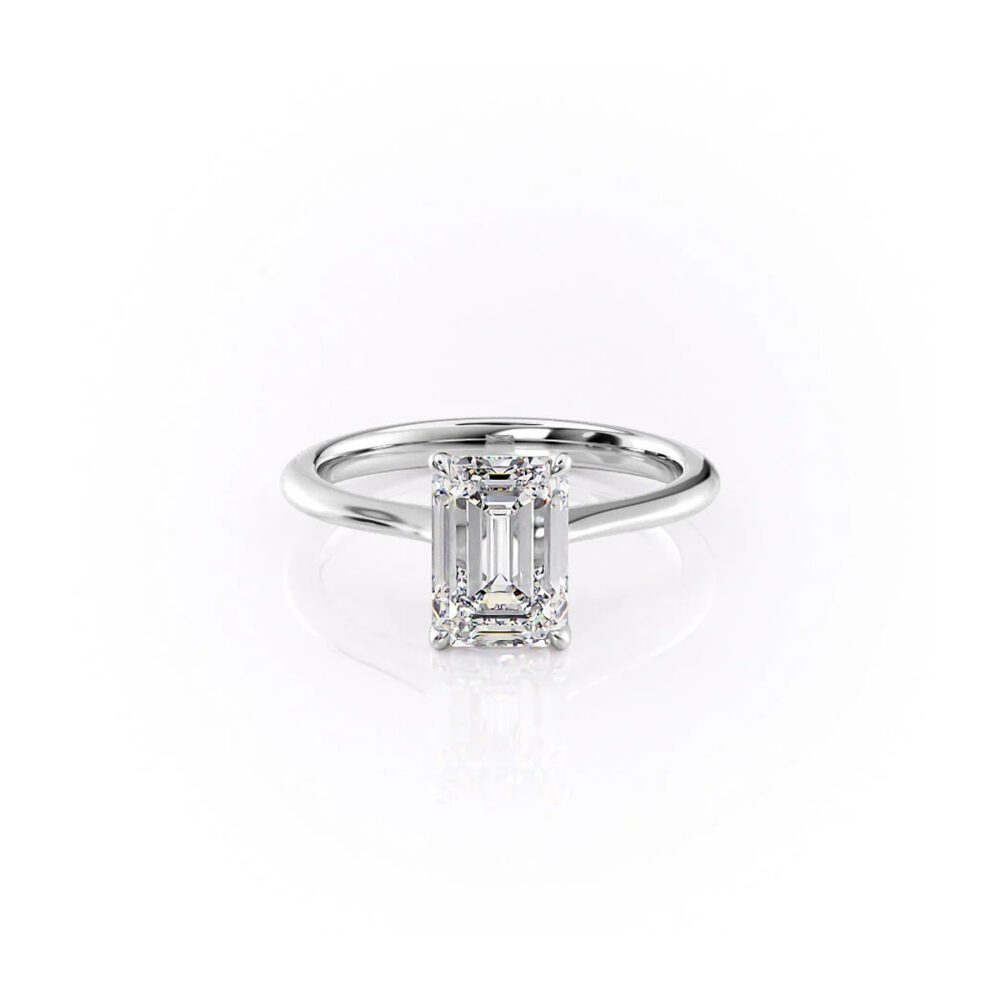 Lab grown diamonds in Cyprus - The Emerald Cut Solitaire 0.5 to 8ct Diamond Engagement Ring best quality and price