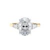 Lab grown diamonds in Cyprus - The Oval and Pears 1.4ct to 7ct Three Stone Diamond Engagement Ring best quality and price