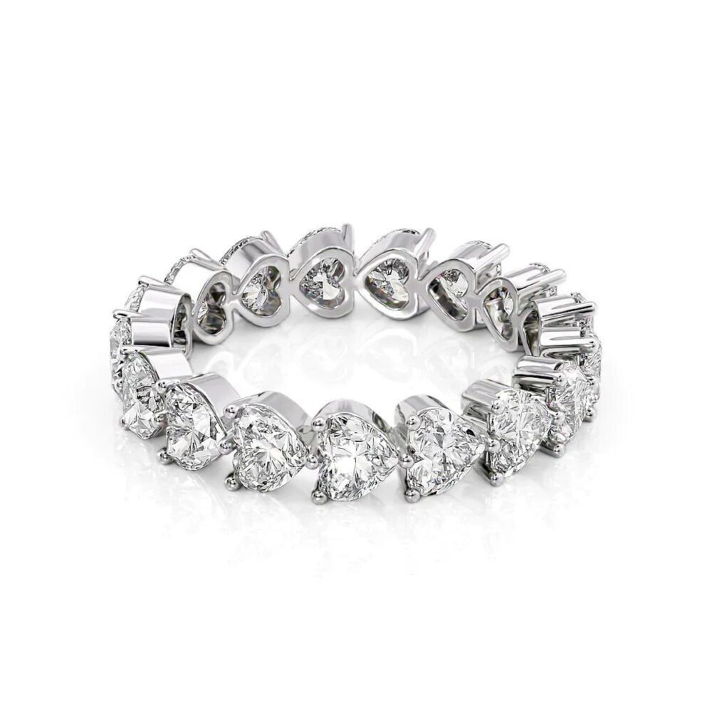 Lab grown diamonds in Cyprus - The Way of Heart Cut 1.2ct/ 2ct/ 3ct/ 3.6ct or 4ct Full Eternity Band Diamond Ring best quality and price