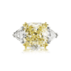 Lab grown diamonds in Cyprus - The Cushion and Trillions Trio 1.6 to 9ct Three Stone Diamond Engagement Ring best quality and price