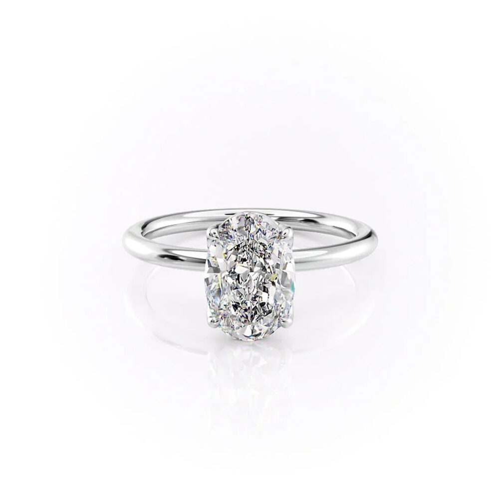 Lab grown diamonds in Cyprus - The Oval Cut Solitaire 0.5 to 8ct Diamond Engagement Ring best quality and price