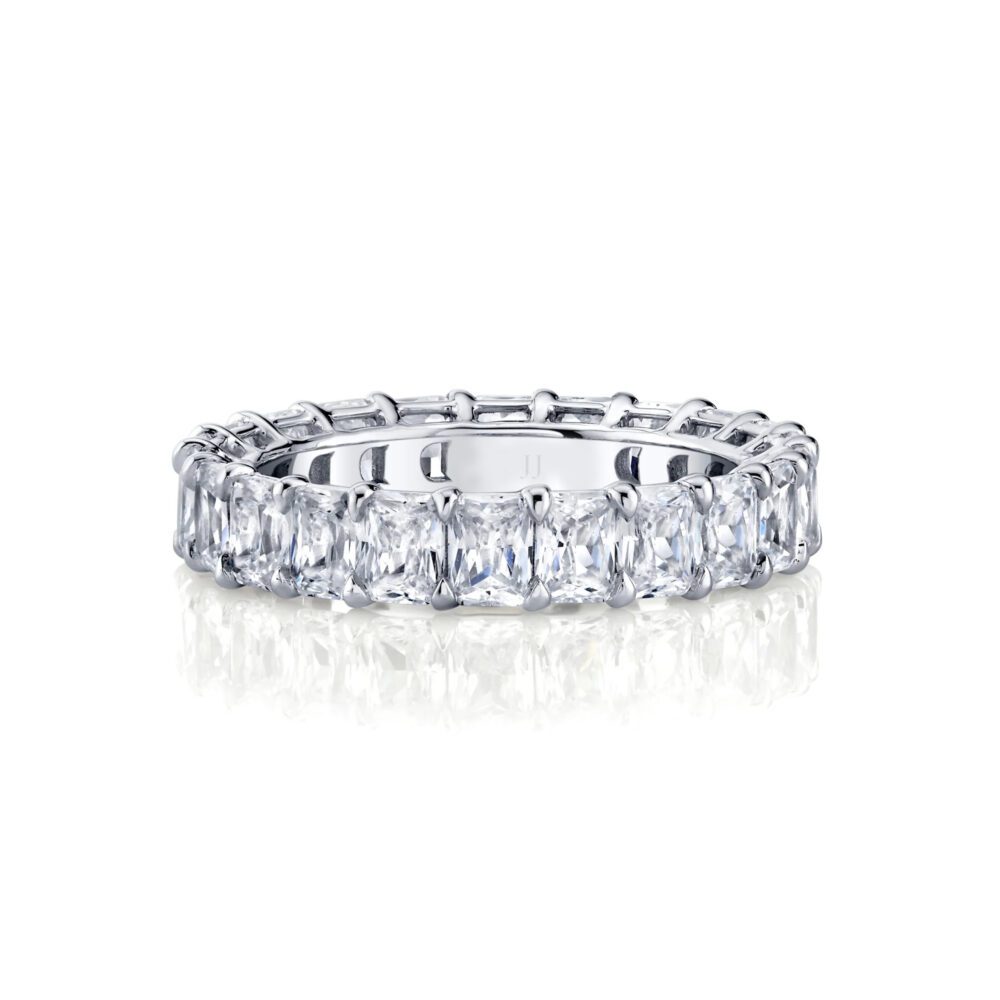 Lab grown diamonds in Cyprus - The Bliss Radiant Cut 3.6 ct to 12 ct Full Eternity Band Diamond Ring best quality and price