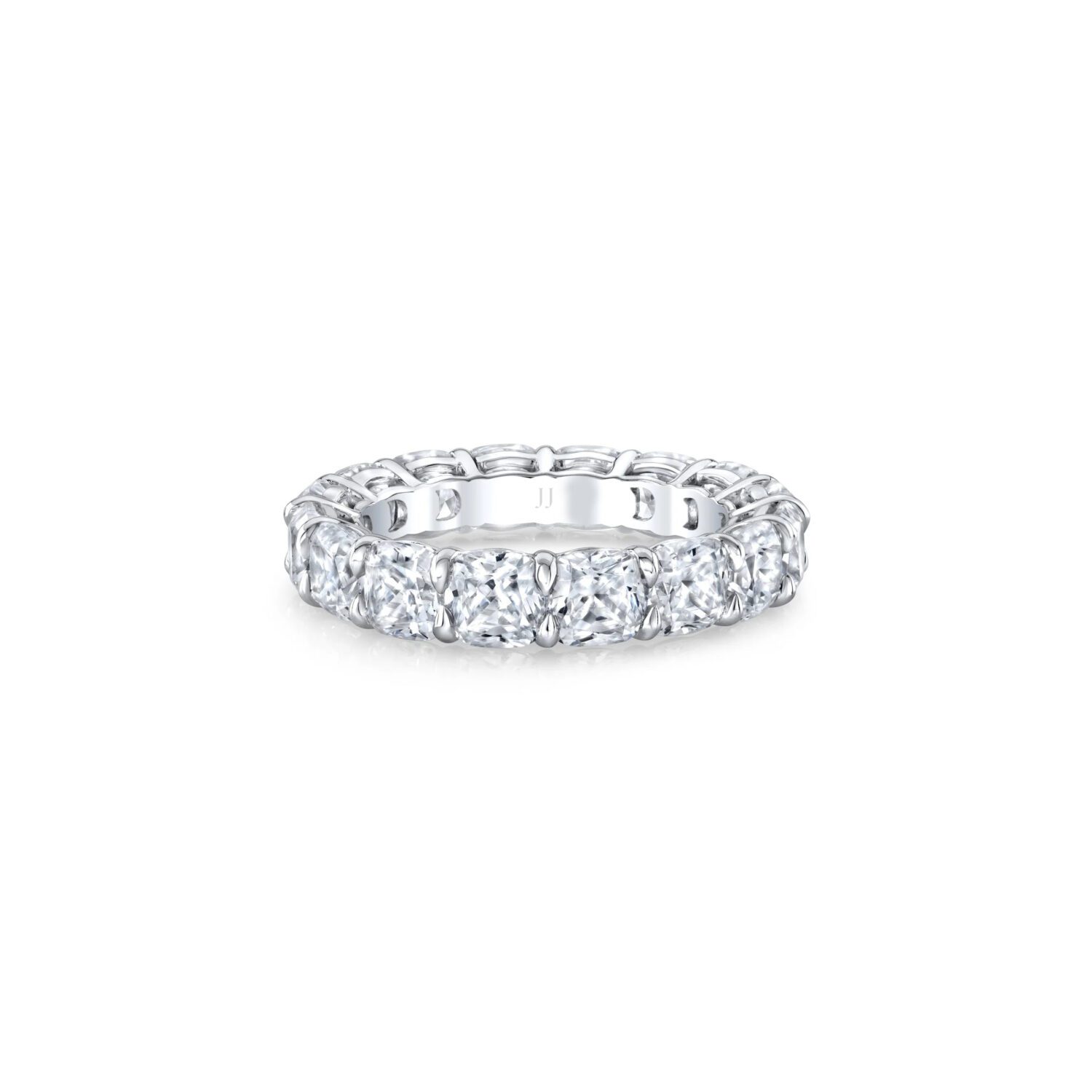 Lab grown diamonds in Cyprus - The Classy Cushion Cut 2.5 ct to 12 ct Full Eternity Band Diamond Ring best quality and price