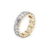 Lab grown diamonds in Cyprus - The Crown Emerald Cut 2.1 ct to 12 ct Full Eternity Band Diamond Ring best quality and price