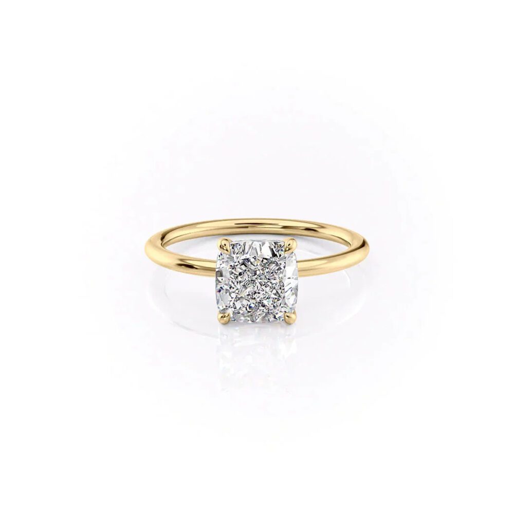Lab grown diamonds in Cyprus - The Cushion Cut Solitaire 0.5 to 8ct Diamond Engagement Ring best quality and price