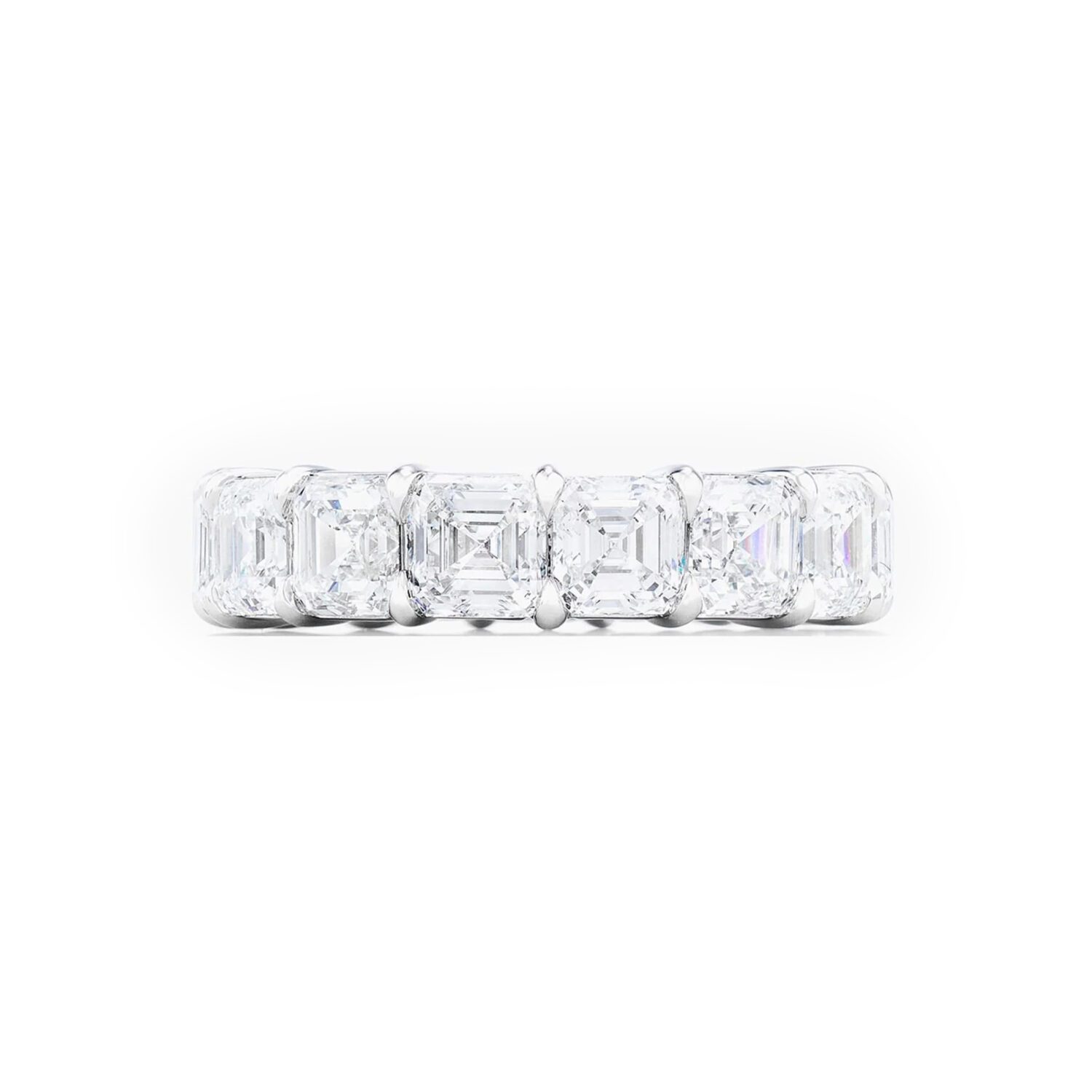 Lab grown diamonds in Cyprus - The Luxe Asscher Cut 4 ct to 11.25 ct Full Eternity Band Diamond Ring best quality and price